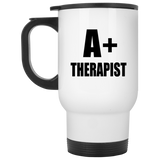 A+ Therapist - White Travel Mug