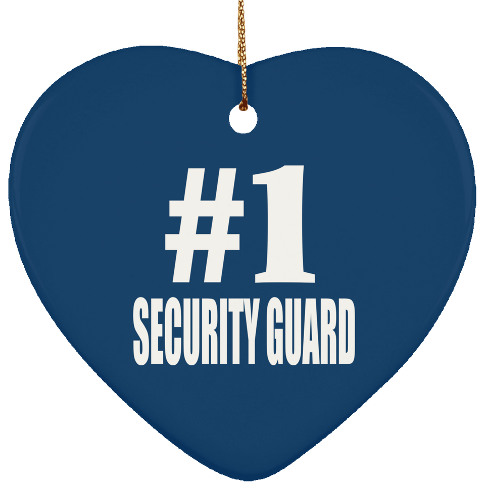 Number One #1 Security Guard - Heart Ornament