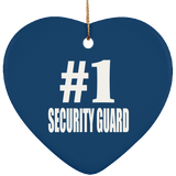 Number One #1 Security Guard - Heart Ornament