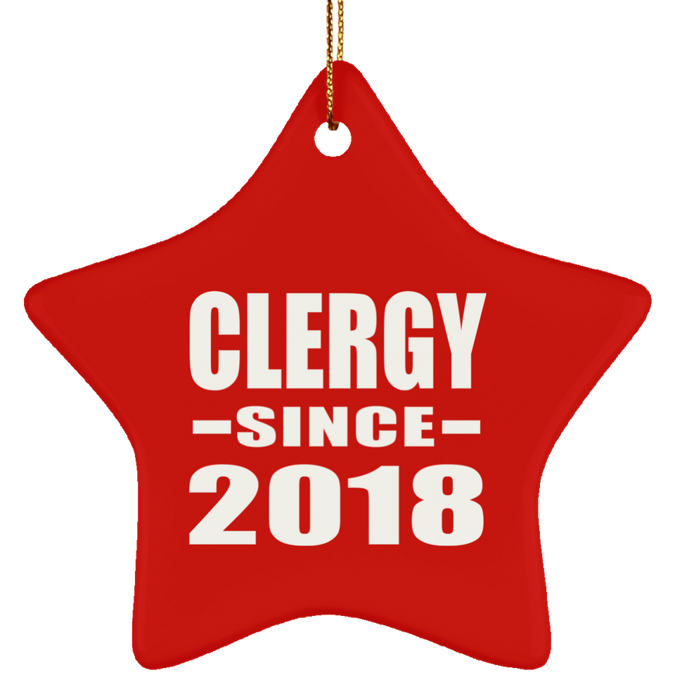 Clergy Since 2018 - Star Ornament