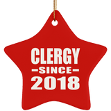 Clergy Since 2018 - Star Ornament