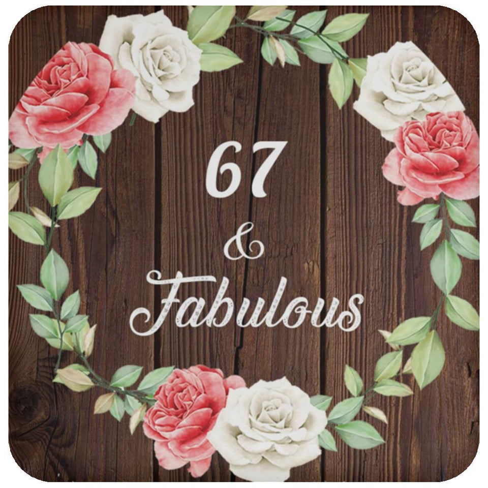 67th Birthday 67 & Fabulous - Drink Coaster A