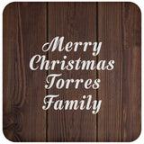 Merry Christmas Torres Family - Drink Coaster D