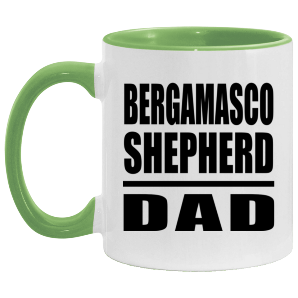Bergamasco Shepherd Dad - 11oz Accent Mug Green