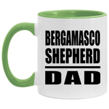Bergamasco Shepherd Dad - 11oz Accent Mug Green