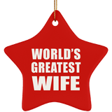 World's Greatest Wife - Star Ornament