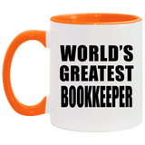 World's Greatest Bookkeeper - 11oz Accent Mug Orange