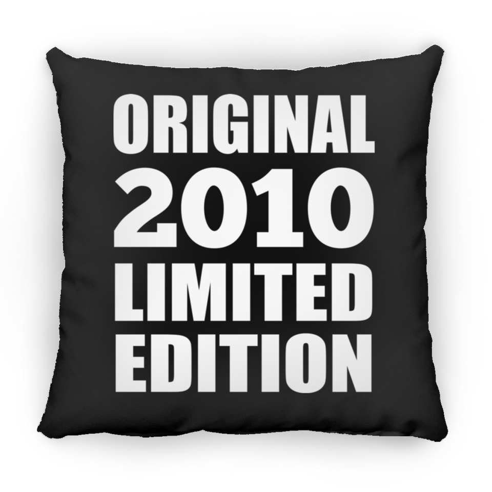 14th Birthday Original 2010 Limited Edition - Throw Pillow Black