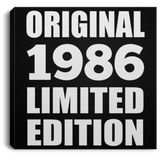 38th Birthday Original 1986 Limited Edition - Canvas Square