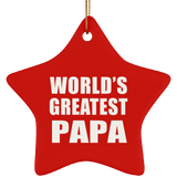World's Greatest Papa - Star Ornament