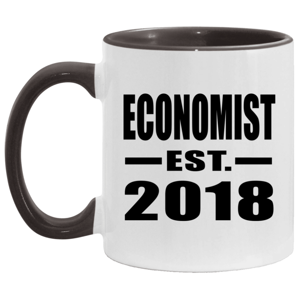 Economist Established EST. 2018 - 11oz Accent Mug Black