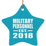 Military Personnel Established EST. 2018 - Star Ornament