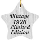 98th Birthday Vintage 1926 Limited Edition - Star Ornament F