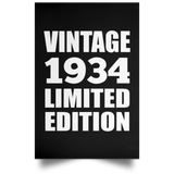 90th Birthday Vintage 1934 Limited Edition - Poster Portrait