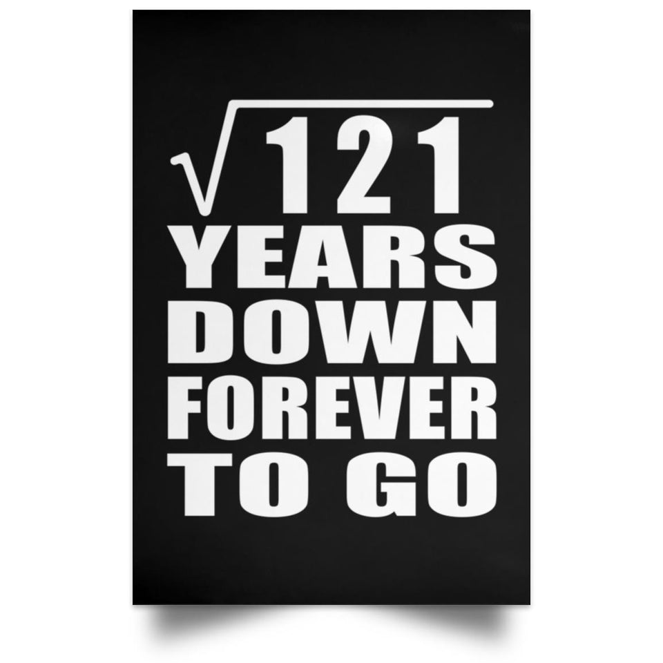 11th Anniversary Square Root of 121 Years Down Forever To Go - Poster Portrait