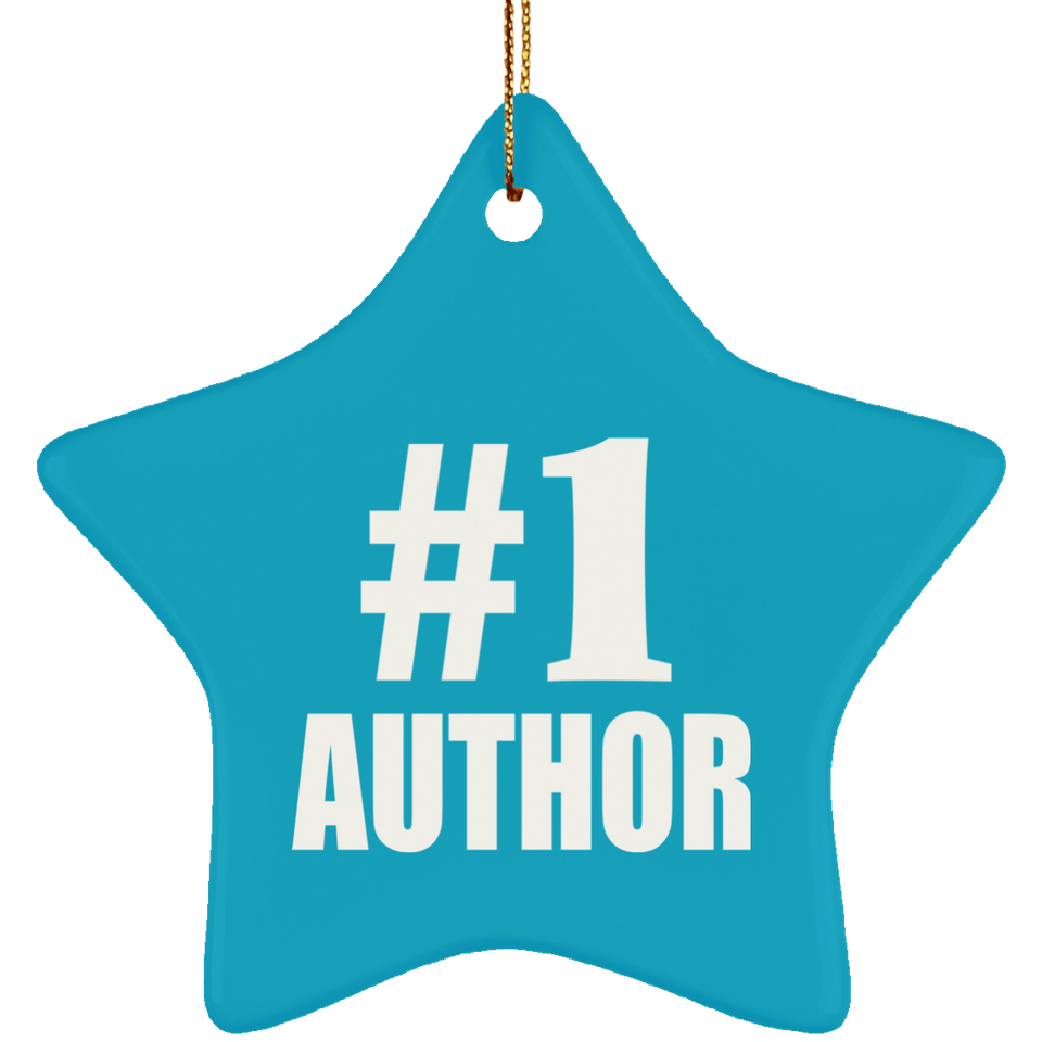 Number One #1 Author - Star Ornament