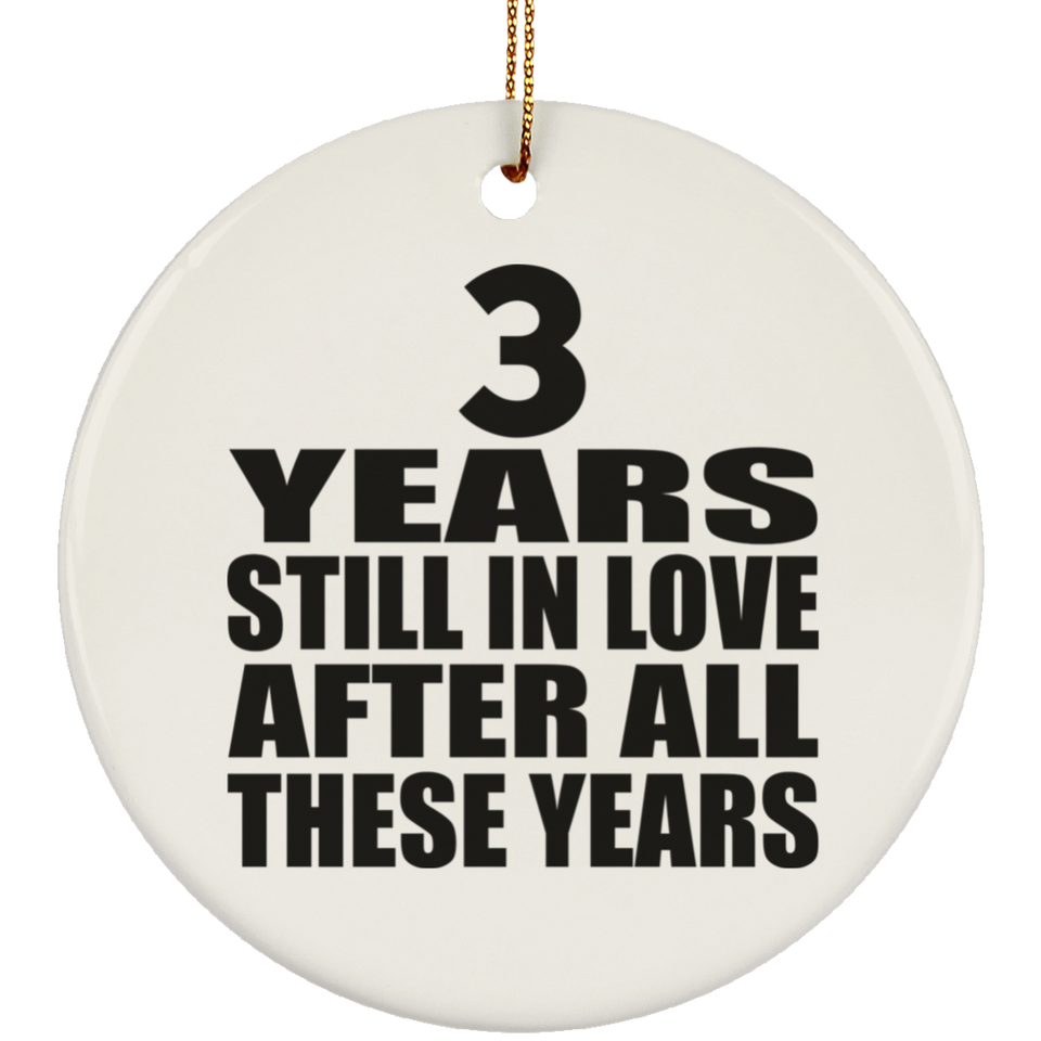 3rd Anniversary 3 Years Still In Love After These Years - Circle Ornament