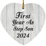 First Year As Step Son 2024 - Heart Ornament F