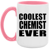 Coolest Chemist Ever - 15oz Accent Mug Pink