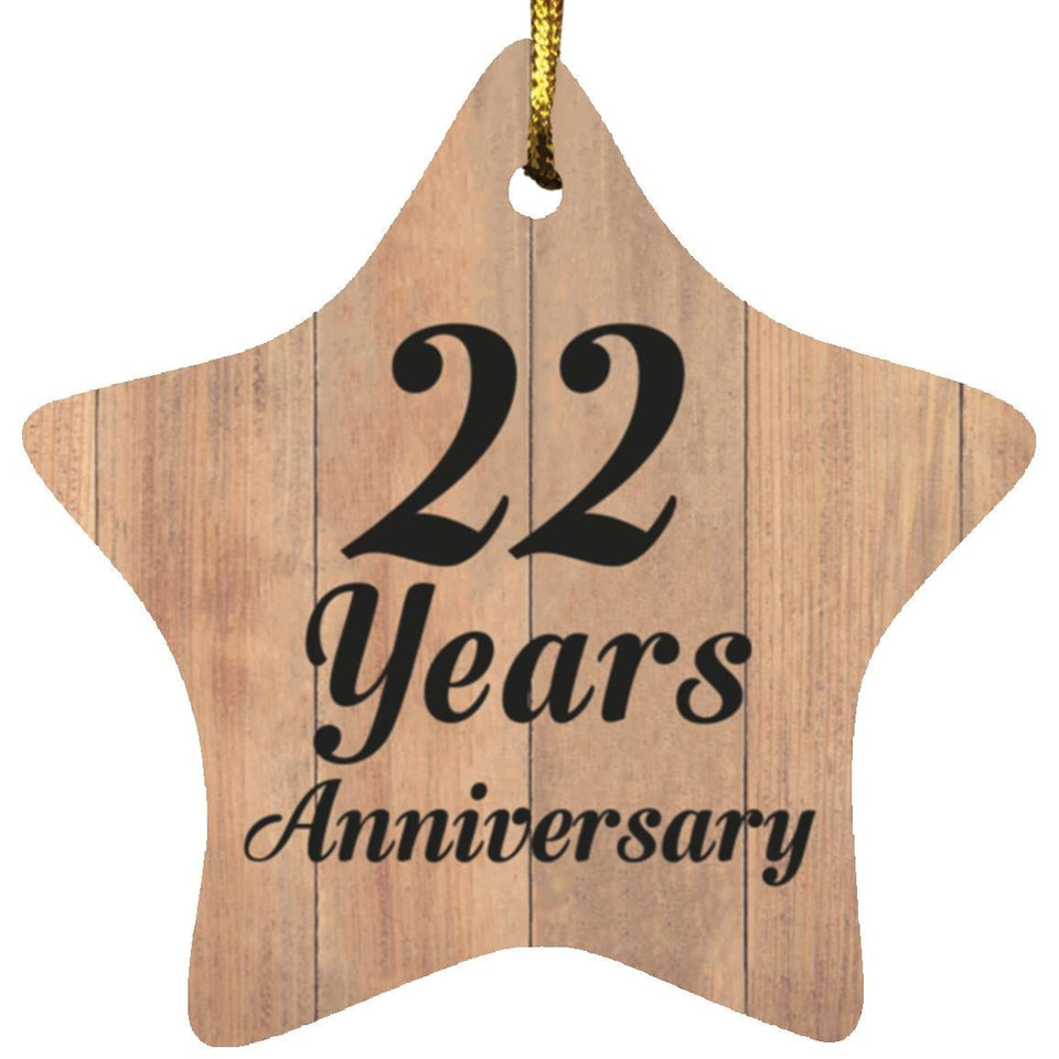 22nd Anniversary 22 Years Anniversary - Star Ornament C
