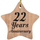 22nd Anniversary 22 Years Anniversary - Star Ornament C