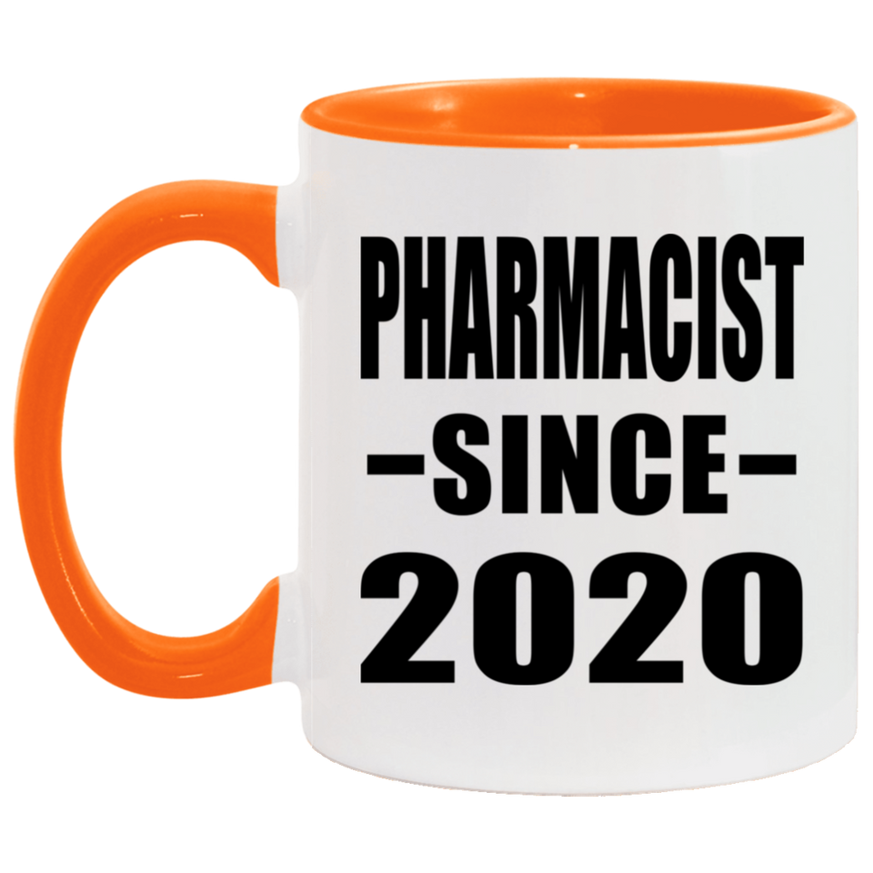 Pharmacist Since 2020 - 11oz Accent Mug Orange