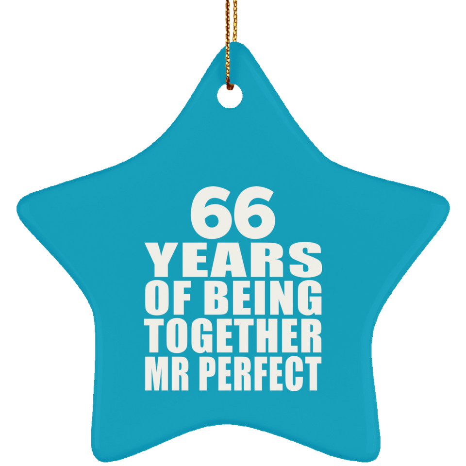 66th Anniversary 66 Years Of Being Mr Perfect - Star Ornament