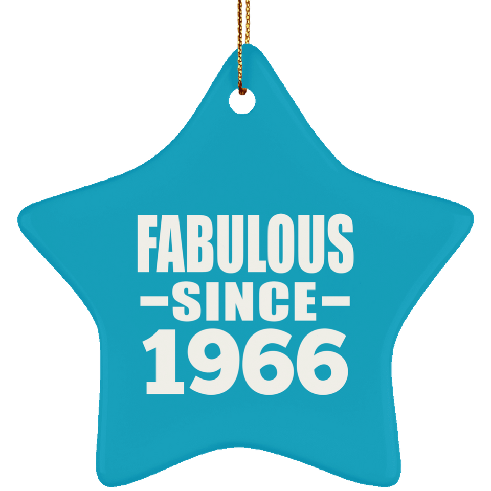 58th Birthday Fabulous Since 1966 - Star Ornament