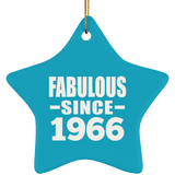 58th Birthday Fabulous Since 1966 - Star Ornament