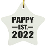 Pappy Established EST. 2022 - Star Ornament