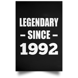 32nd Birthday Legendary Since 1992 - Poster Portrait