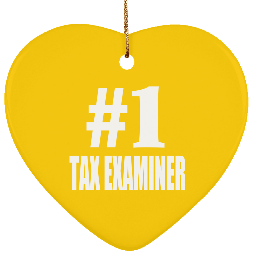 Number One #1 Tax Examiner - Heart Ornament