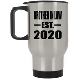 Brother In Law Established EST. 2020 - Silver Travel Mug