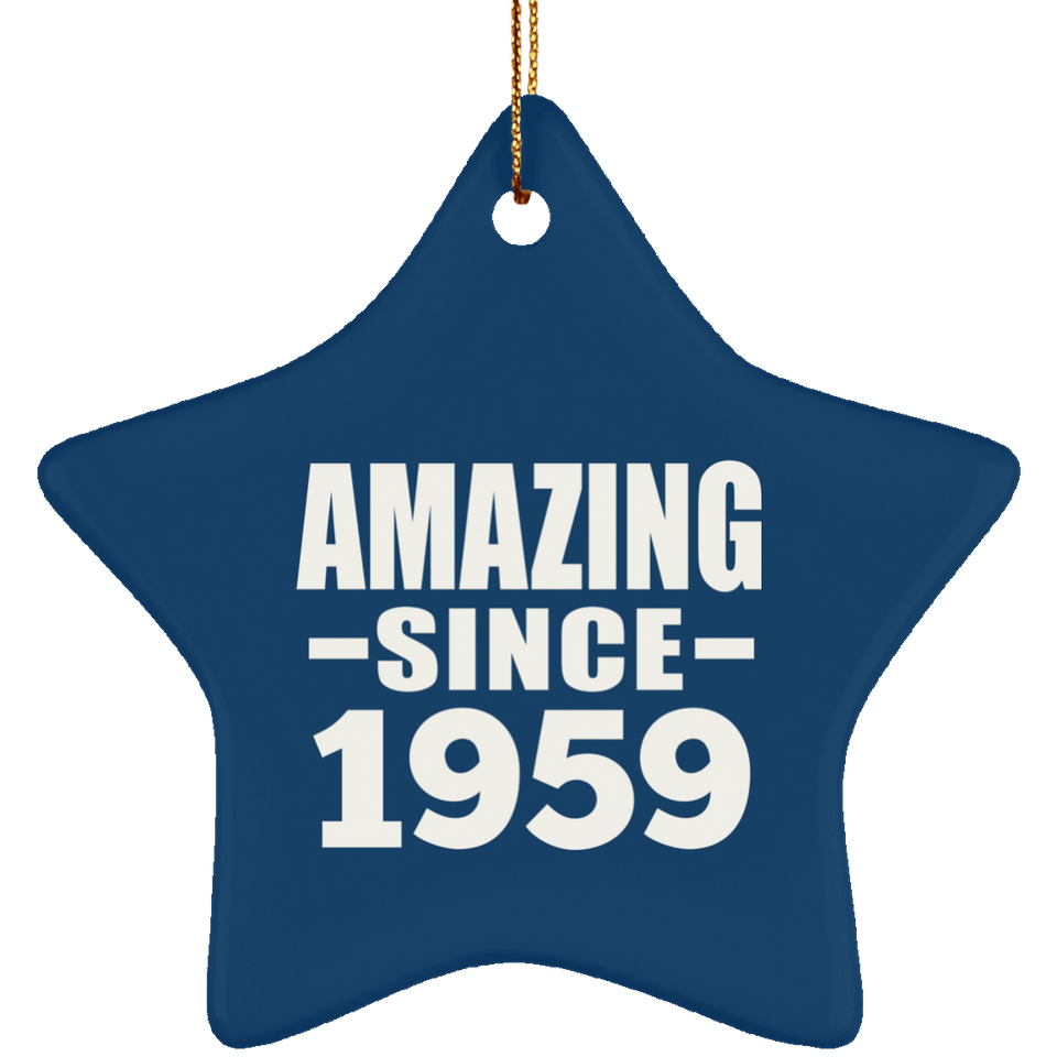 65th Birthday Amazing Since 1959 - Star Ornament