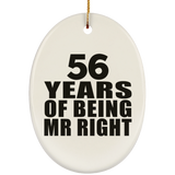 56th Anniversary 56 Years Of Being Mr Right - Oval Ornament