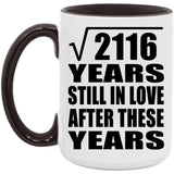 46th Anniversary Square Root of 2116 Years Still In Love - 15oz Accent Mug Black