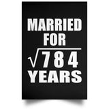 28th Anniversary Married For Square Root of 784 Years - Poster Portrait