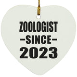 Zoologist Since 2023 - Heart Ornament