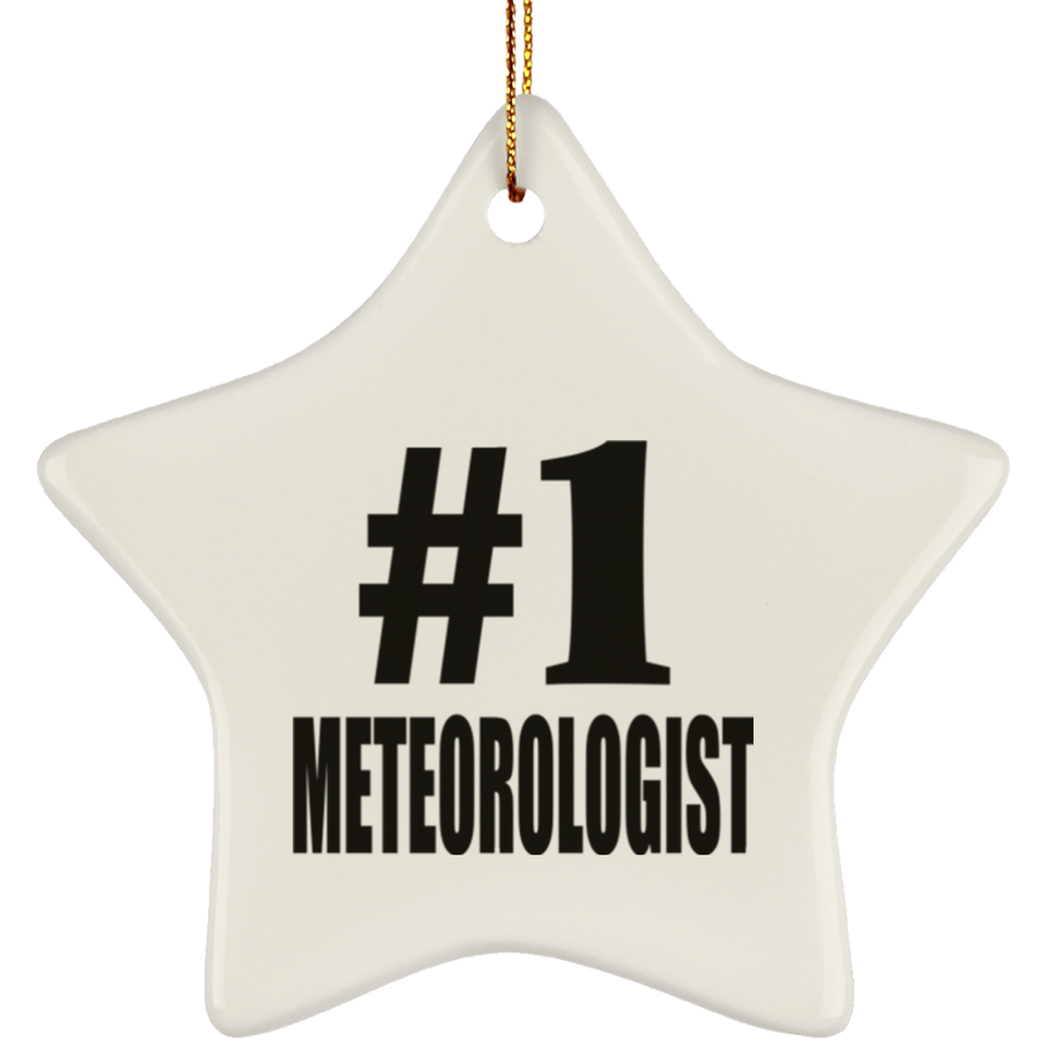 Number One #1 Meteorologist - Star Ornament