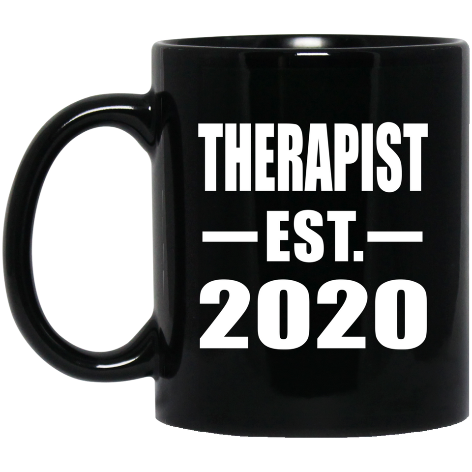 Therapist Established EST. 2020 - 11oz Coffee Mug Black