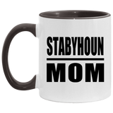 Stabyhoun Mom - 11oz Accent Mug Black