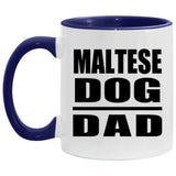 Maltese Dog Dad - 11oz Accent Mug Purple