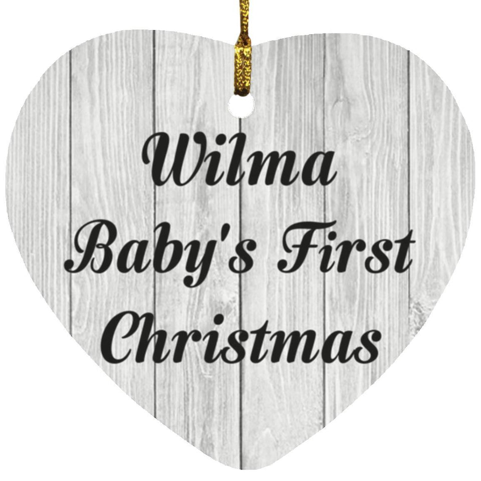 Wilma Baby's First Christmas - Heart Ornament F