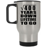 20th Anniversary Square Root of 400 Years Lifetime To Go - Silver Travel Mug