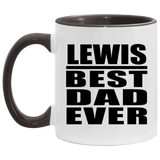 Lewis Best Dad Ever - 11oz Accent Mug Black