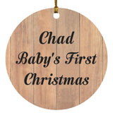 Chad Baby's First Christmas - Circle Ornament C