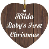 Hilda Baby's First Christmas - Heart Ornament D