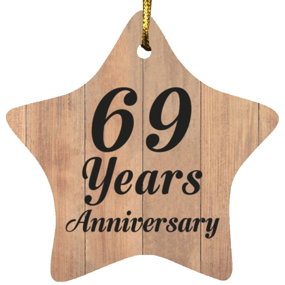 69th Anniversary 69 Years Anniversary - Star Ornament C