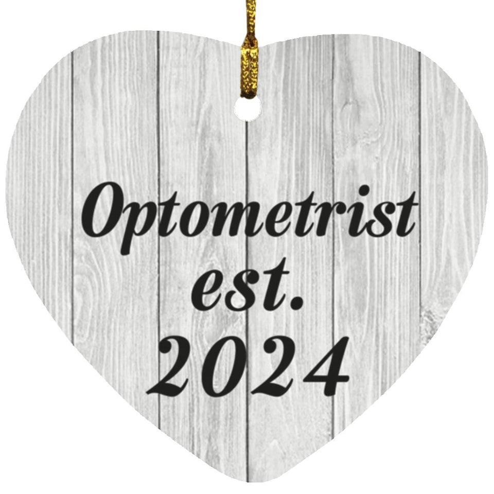Optometrist Established Est. 2024 - Heart Ornament F