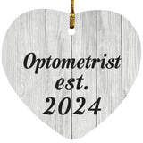 Optometrist Established Est. 2024 - Heart Ornament F